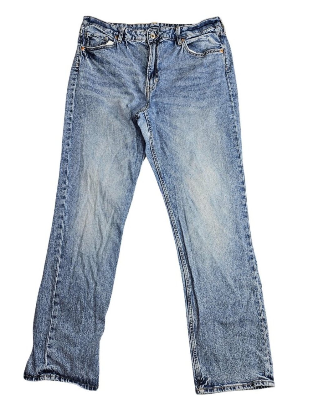 &DENIM Slim Straight Jeans‎ Womens 16 Blue Light Wash High Rise Stretch Denim